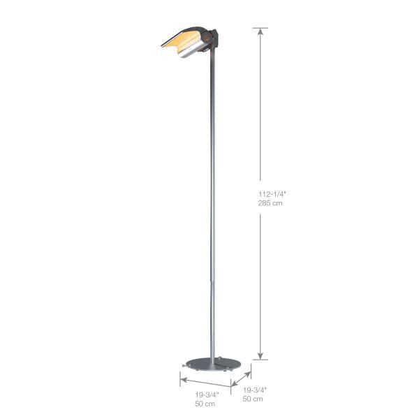 Dimplex DSH Series Infrared Electric Heater, Ceiling Mount Bracket & Permanent Floor Stand - Stand Mounted Dims