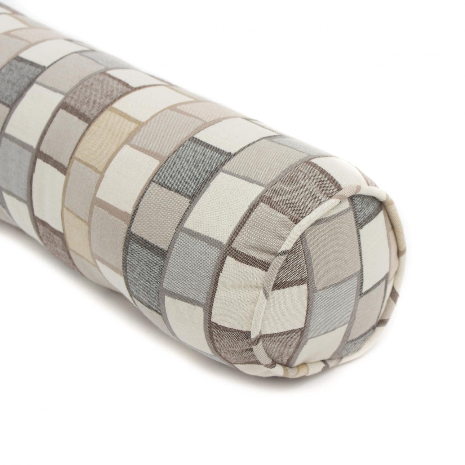 Sunbrella Blox Slate Outdoor Bolster Pillow W/ Piping By BBQGuys