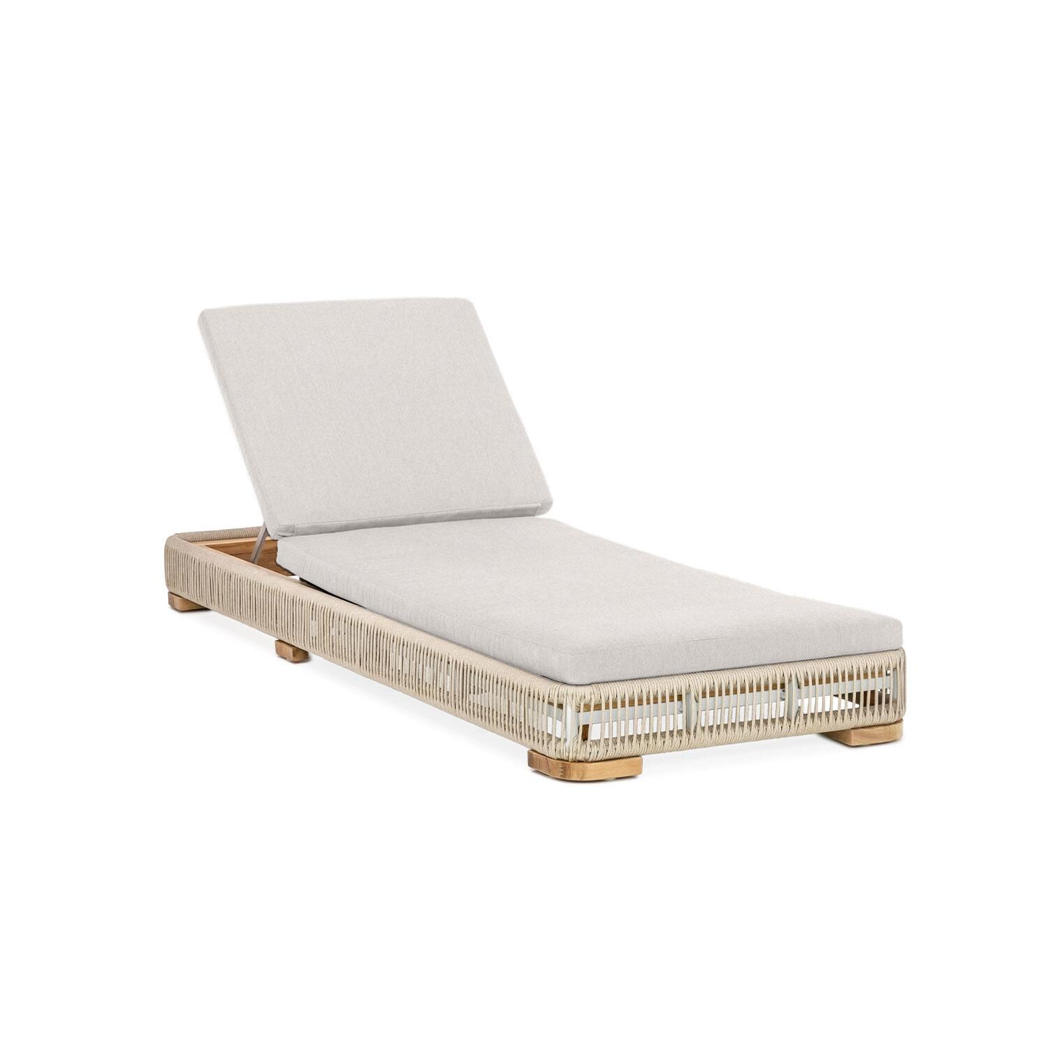 Pelican View Woven Rope Chaise Lounge in Silver by Lakeview Outdoor Designs - White Background thumbnail