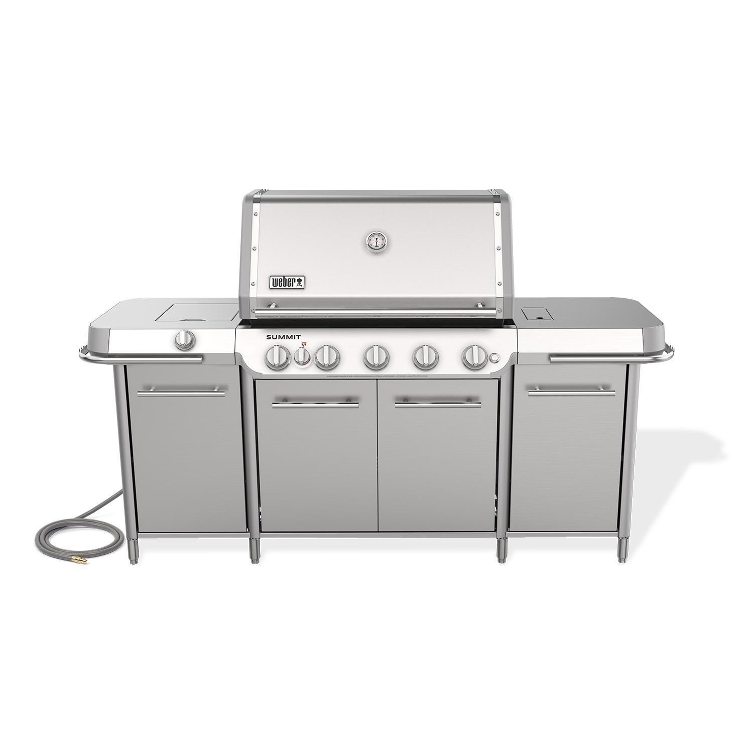 Weber 1500092 Summit GC38 S Natural Gas Grill Center - Stainless Steel - Display - White Background thumbnail