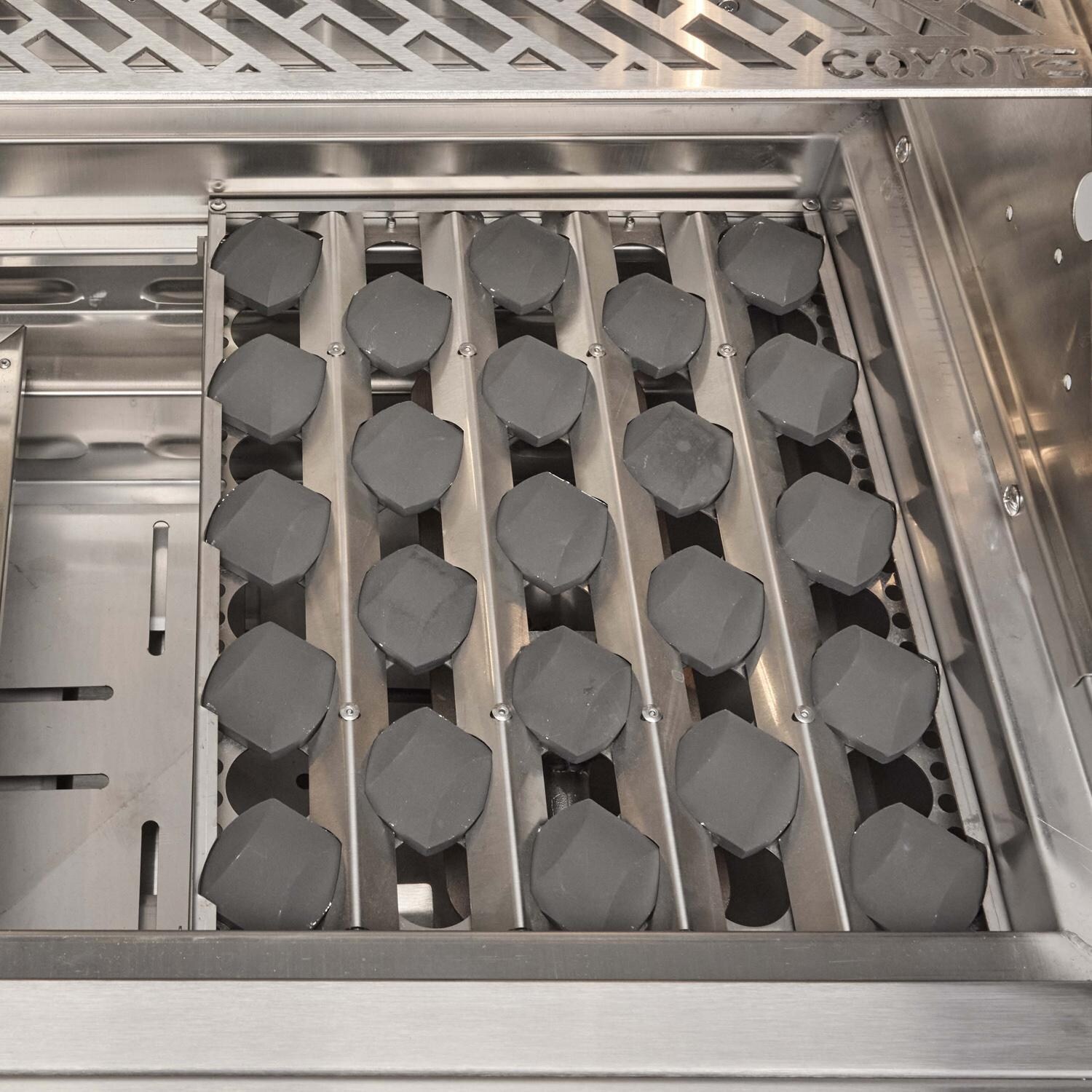 Coyote Outdoor Living 30 Inch SL-Series Built-In Natural Gas Grill - Briquettes - Detail thumbnail