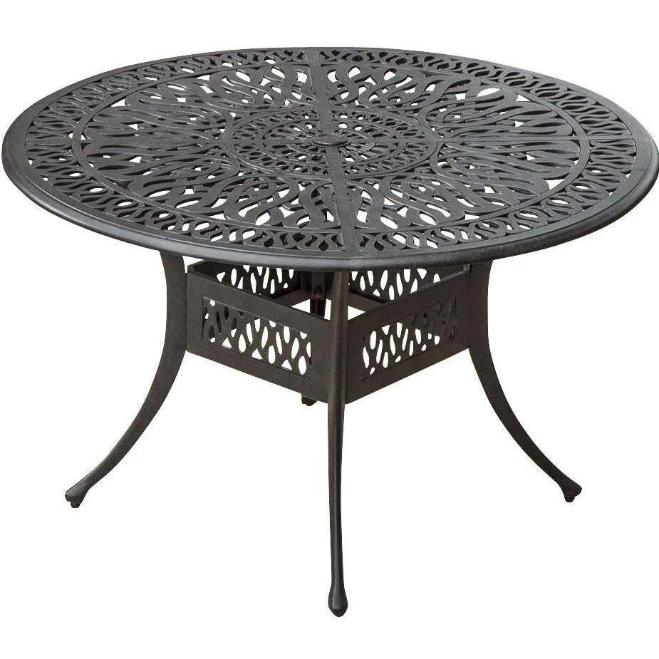 Rosedown 48 Inch Round Cast Aluminum Patio Dining Table By Lakeview Outdoor Designs
