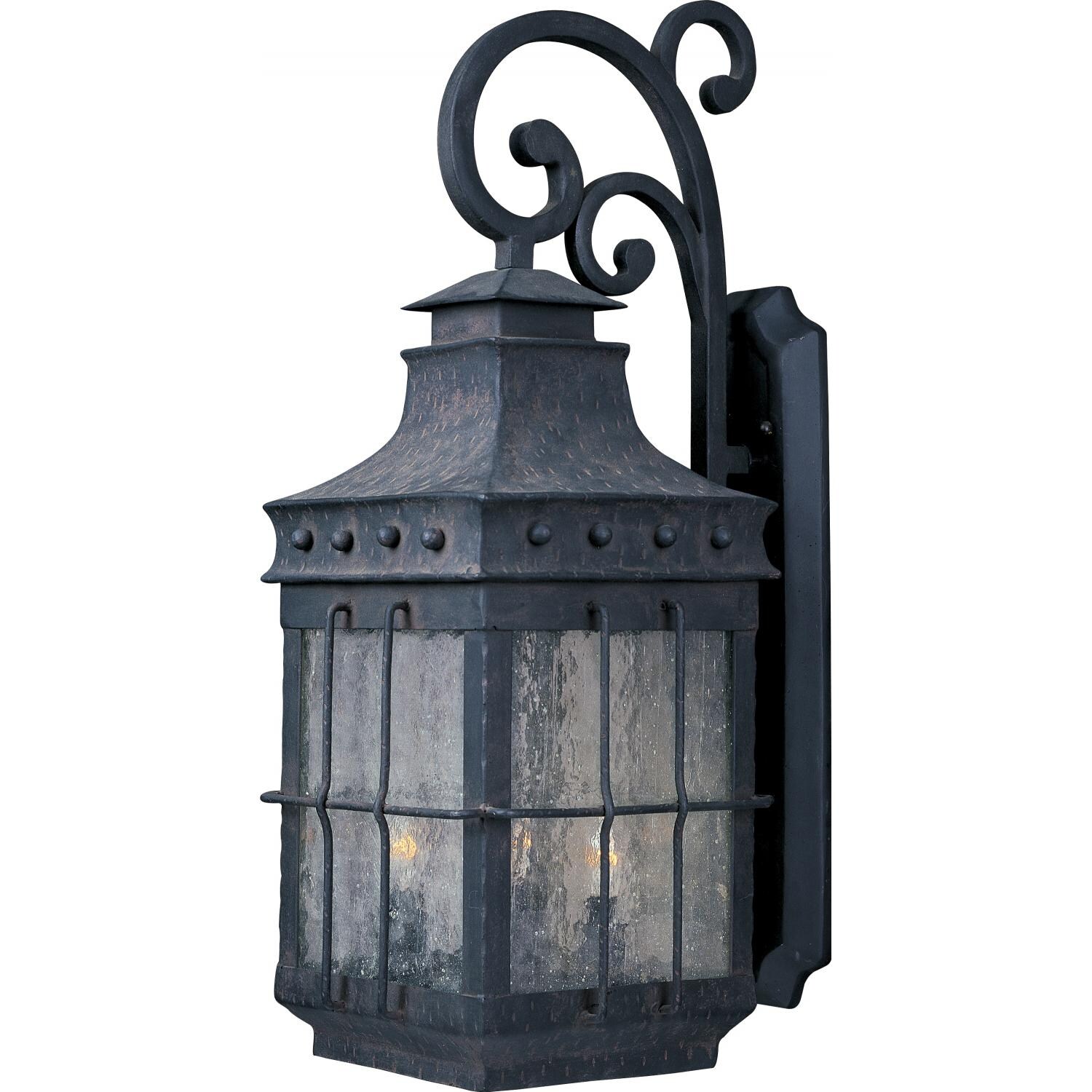 Maxim Nantucket Three Light 22-Inch Outdoor Wall Light - Country Forge - 30084CDCF