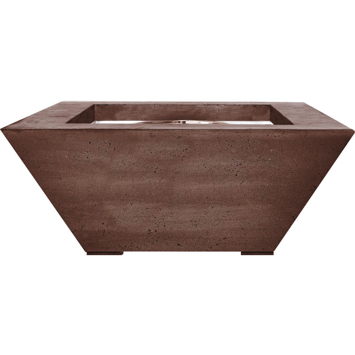 Lombard 42-in Square GFRC Natural Gas Fire Pit in Cafe by Prism Hardscapes