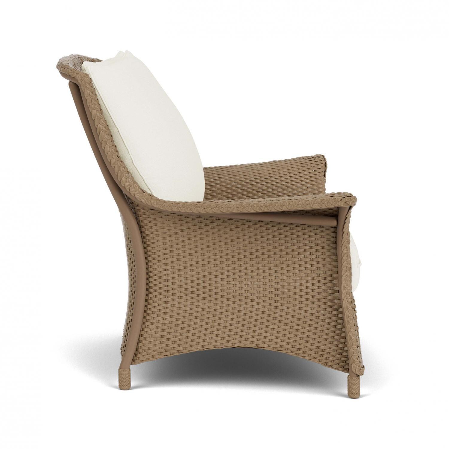 Lloyd Flanders Mandalay Chair and a Half in Fawn Finish with Sailcloth Salt Fabric - Side thumbnail