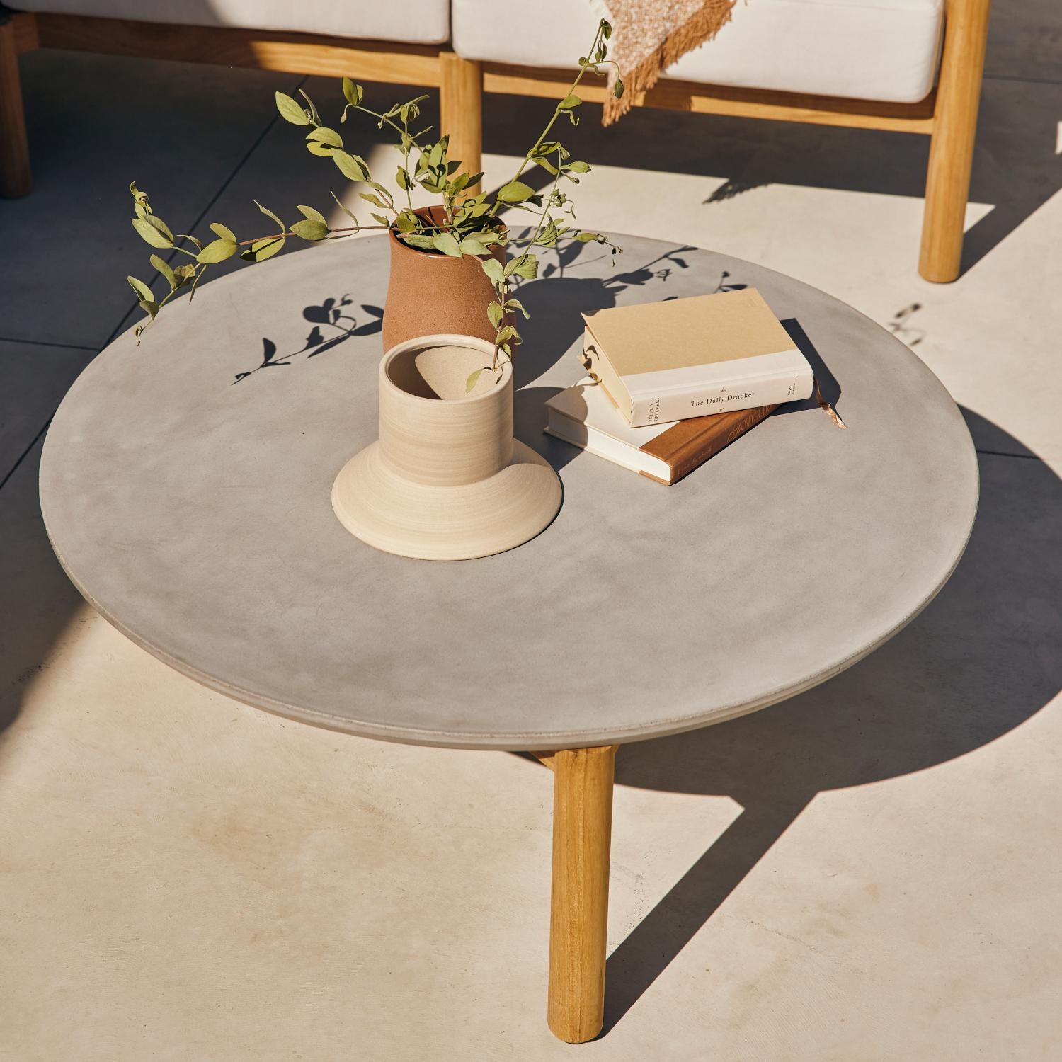 Neighbor HVN-CTABLE-2 Round Coffee Table - Table in Use thumbnail