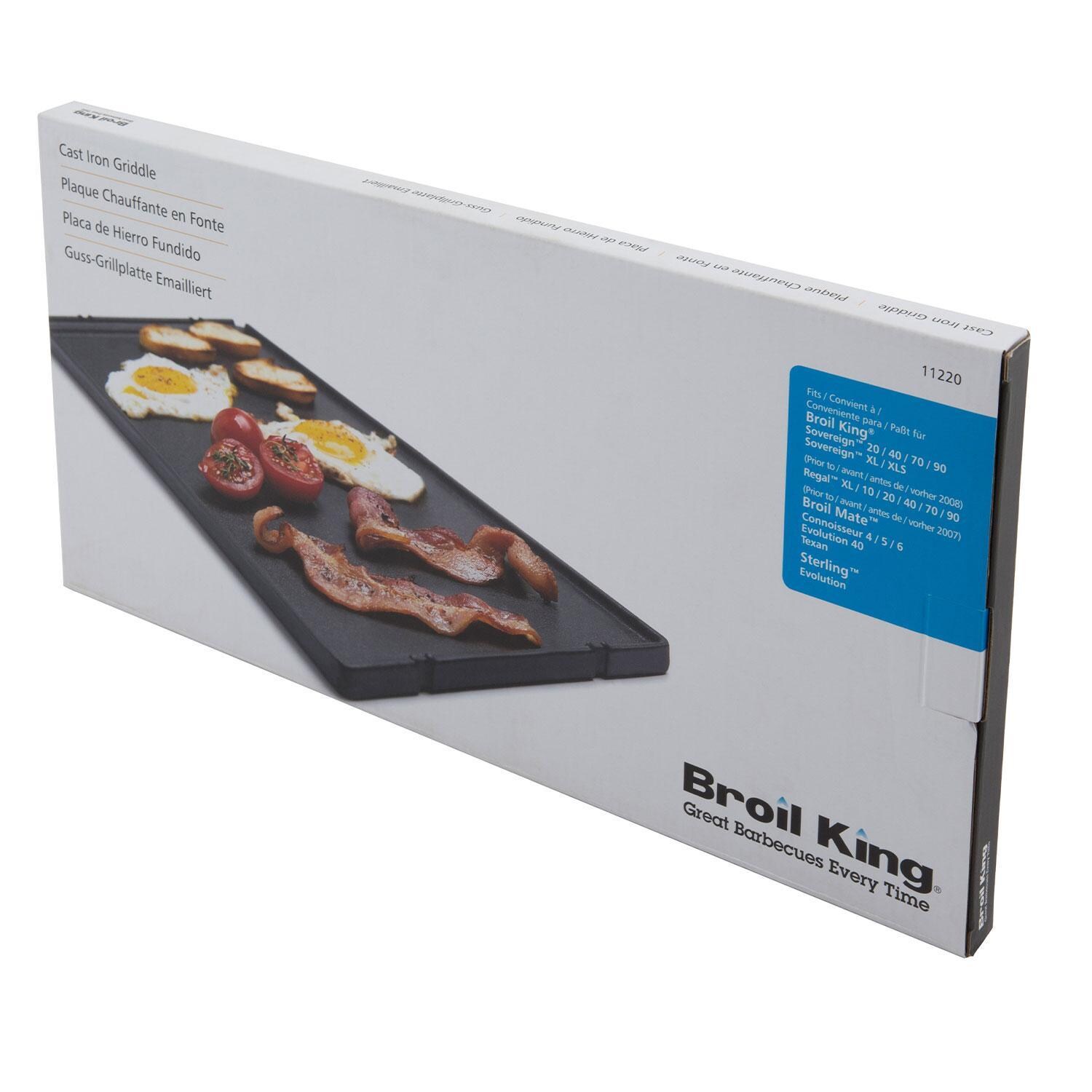 Broil King 11220 Exact Fit Cast Iron Griddle for Sovereign Series - Packaging Box - White Background thumbnail