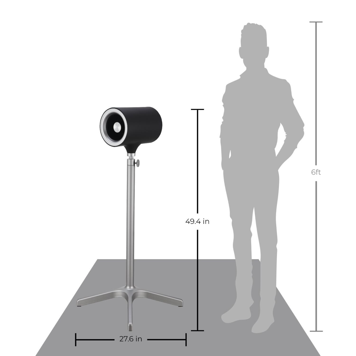 Everdure EP125BLKUS 49.4 Inch Indoor/Outdoor Pedestal Fan - Black - Dimensions & Scale thumbnail