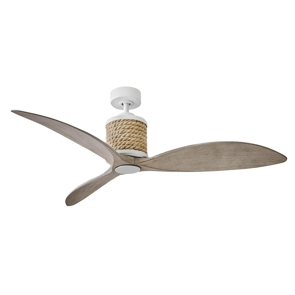 Hinkley Lighting 903160FMW-NDD Marin 60 Inch Ceiling Fan - Matte White - Shown Without Light Kit Installed thumbnail