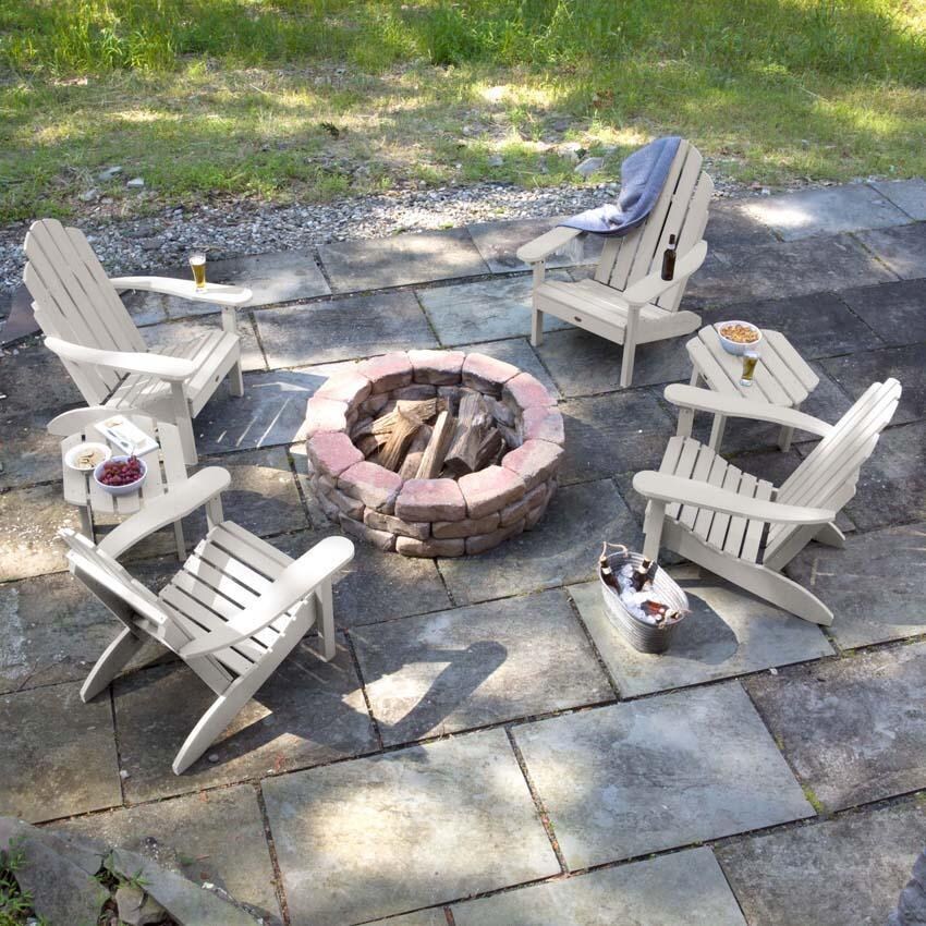 Paradise Key 6 Pc Set Recycled Plastic Seating Set in Harbor Gray By Lakeview Outdoor Designs - Lifestyle thumbnail