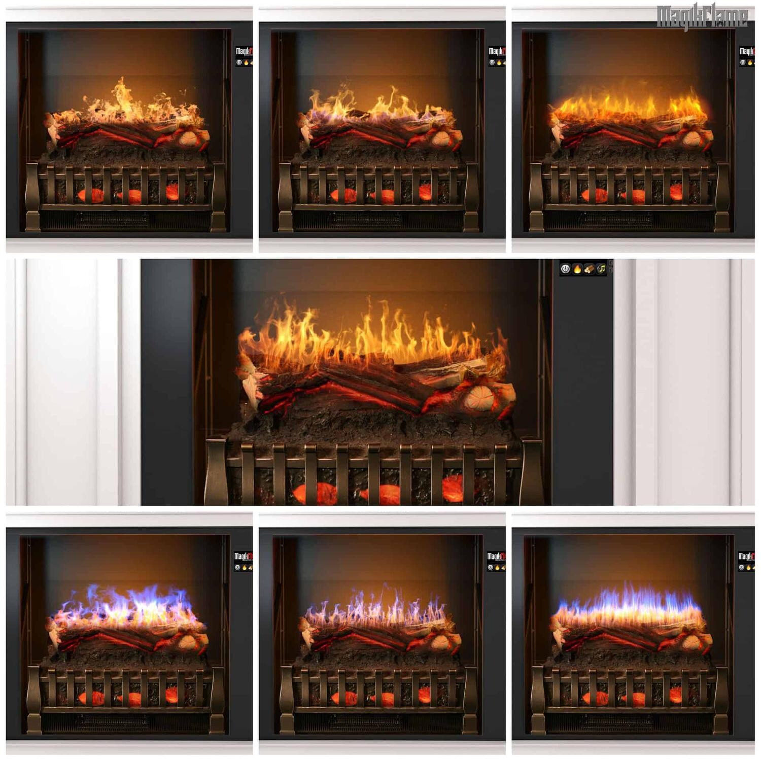 MagikFlame 28Inch Electric Holographic Fireplace Insert W/ Sound