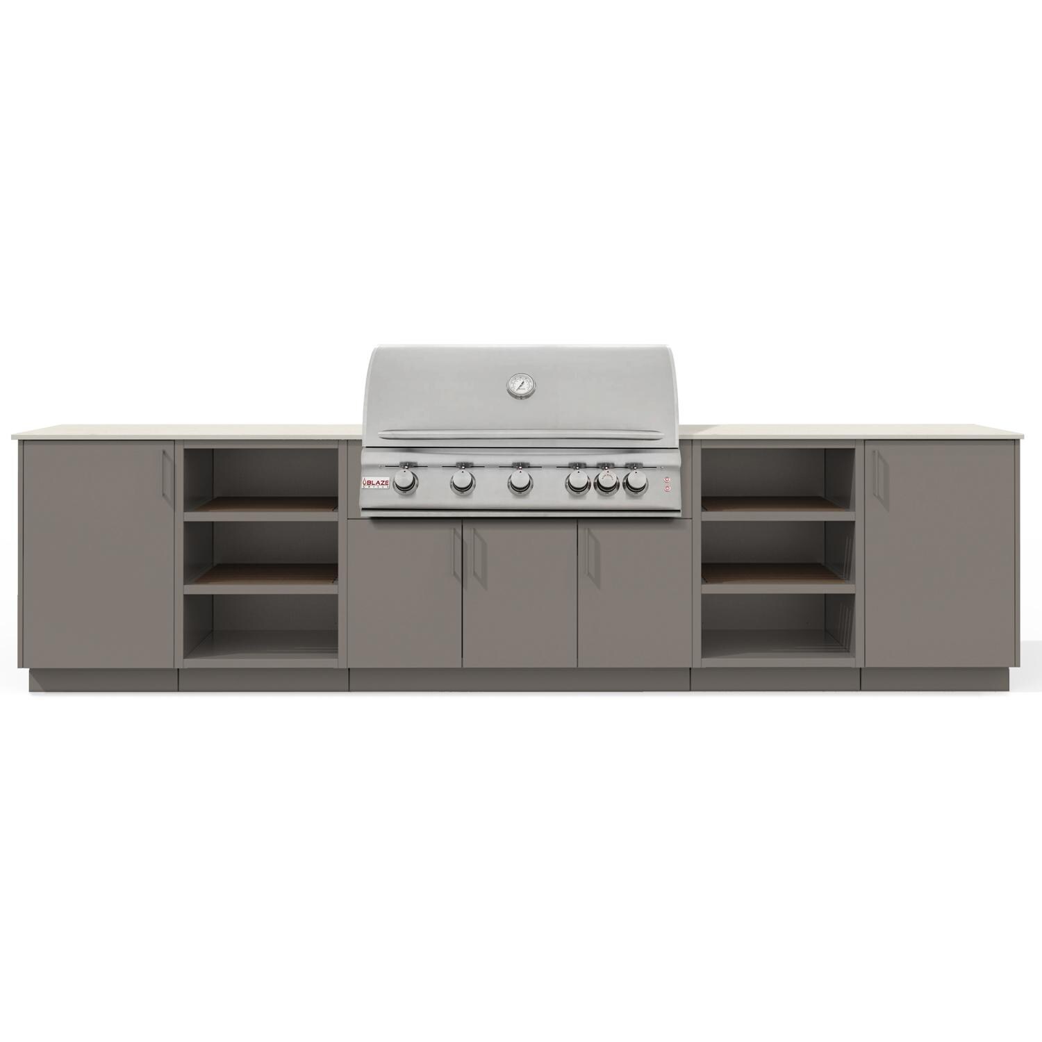 Urban Bonfire B-Savannah-42-Blaze-Danae-Clay Savannah 40 Outdoor Kitchen w/ Blaze Premium LTE Natural Gas Grill, Danae Countertop & Clay Finish - White Background thumbnail