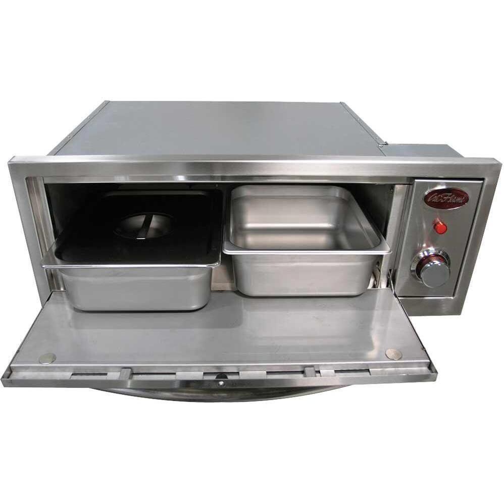 Cal Flame 2in1 BuiltIn 110V Electric Stainless Steel Outdoor Warming