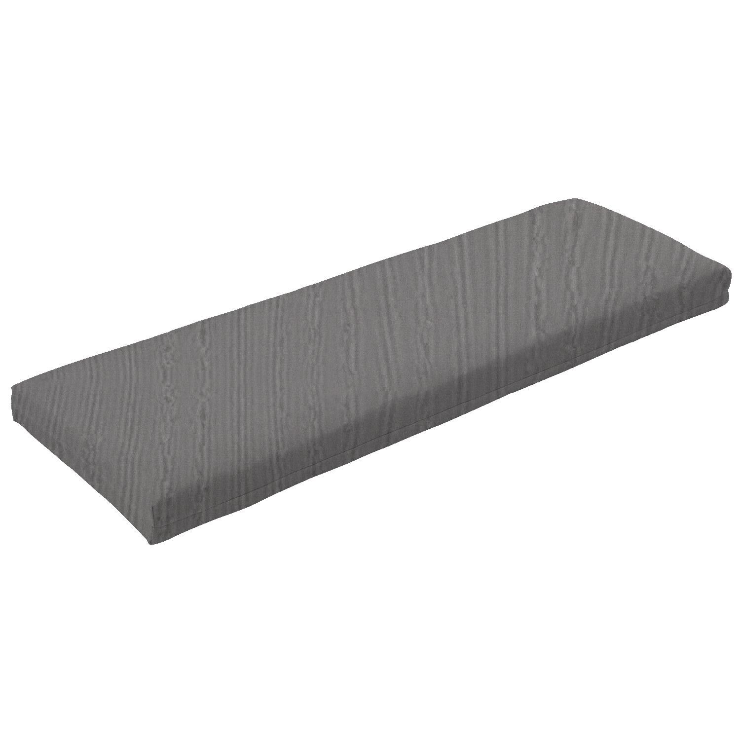 Sunbrella Canvas Charcoal Large Outdoor Replacement Bench Cushion W/ Knife Edge By UltimatePatio.com thumbnail