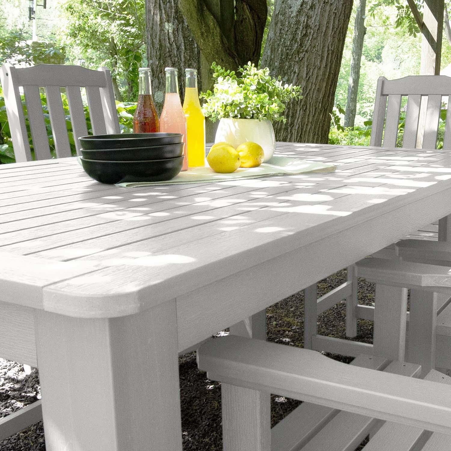 Hart Lane 7 Pc Rectangular Counter Height Dining Set in White By Lakeview Outdoor Designs - Detail thumbnail