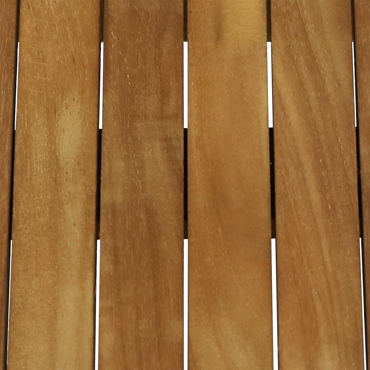 Ultimate Patio Nantasket 3-Piece Outdoor Wooden Bistro Set - Slat Detail thumbnail