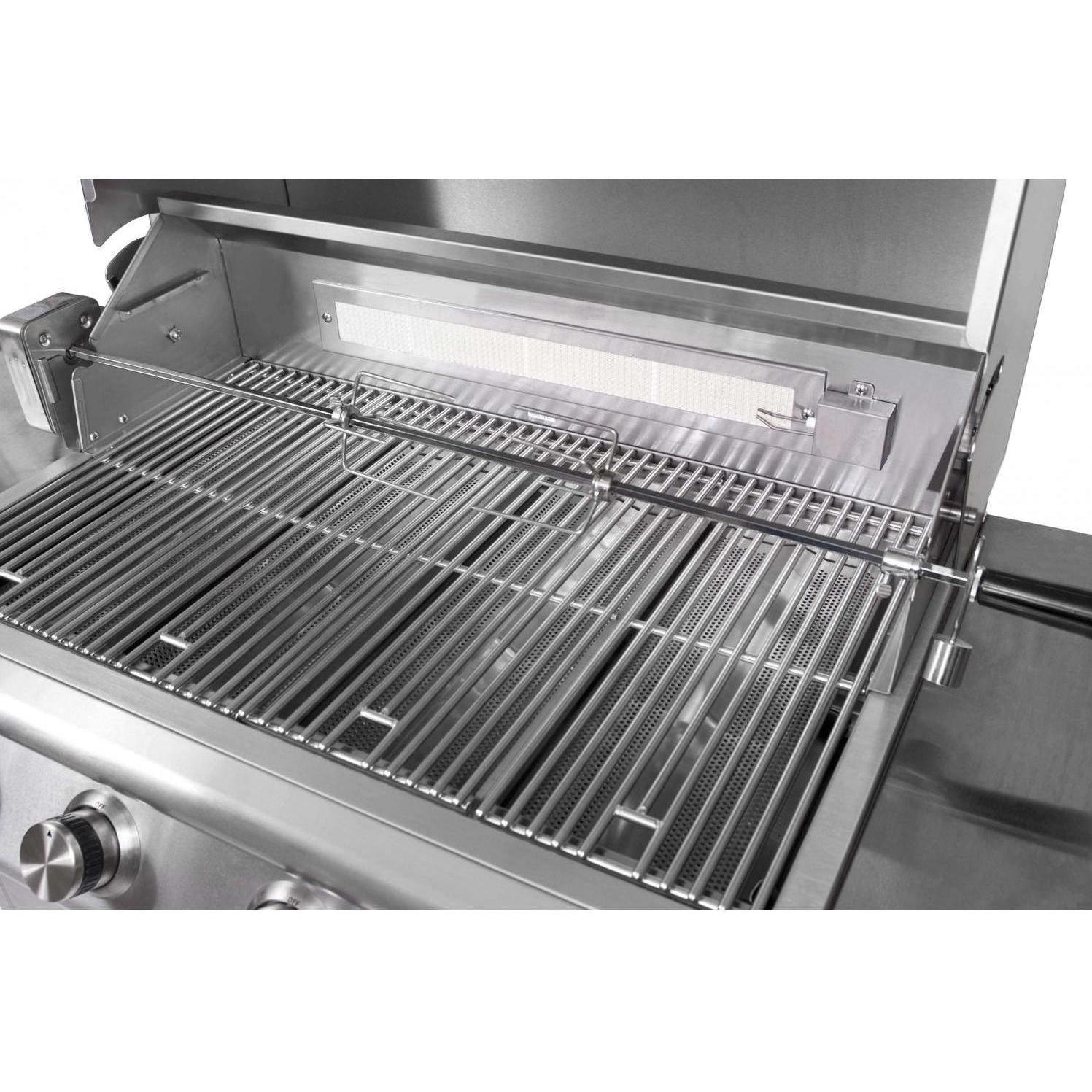 Blaze BLZ-5-ROTIS-SS  Rotisserie Kit For 40-Inch 5-Burner Gas Grills - Installed - White Background thumbnail