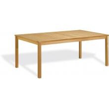 Hampton 75 3/4 X 40 1/4 Inch Rectangular Natural Shorea Patio Dining Table By Oxford Garden image