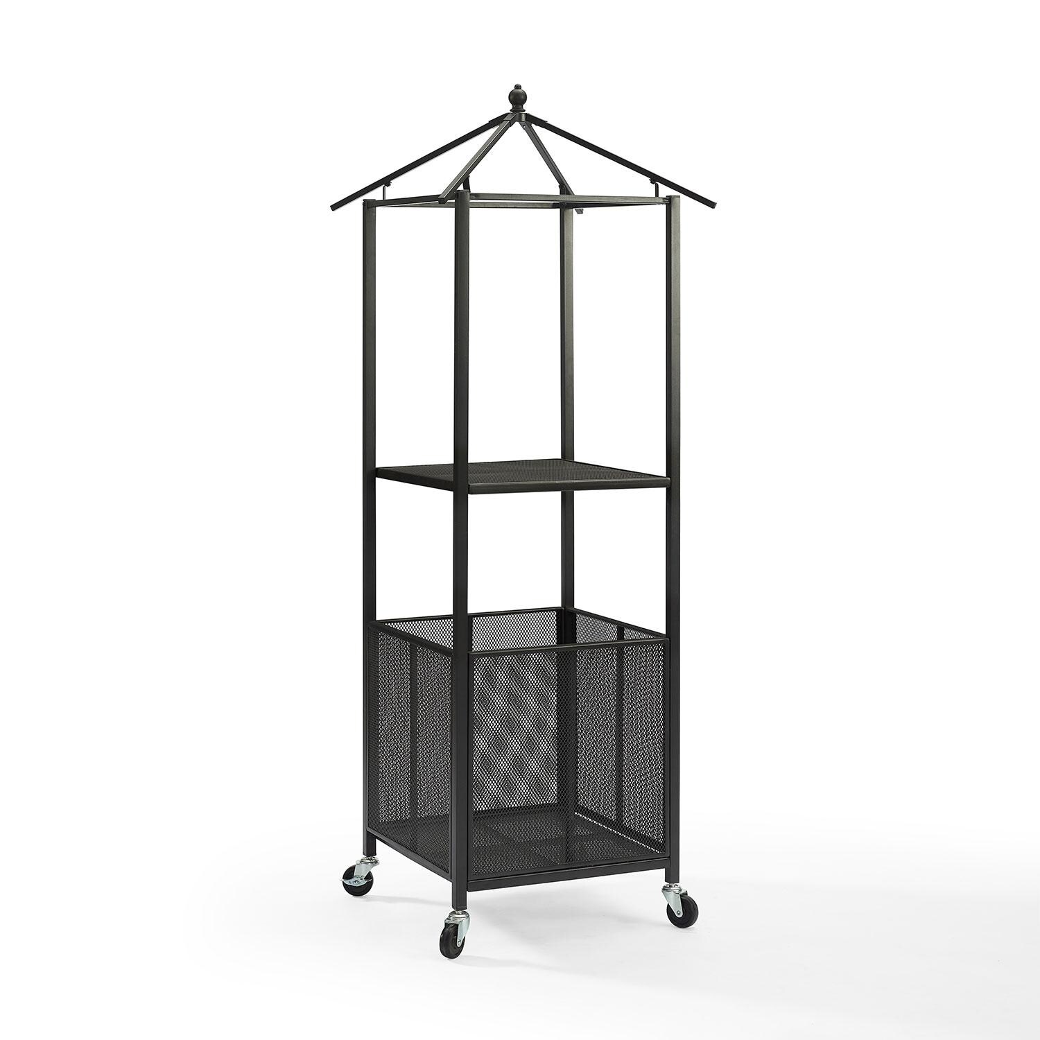 Timeless Bay Outdoor Storage Towel Valet By Ultimate Patio - Cover Off - White Background thumbnail