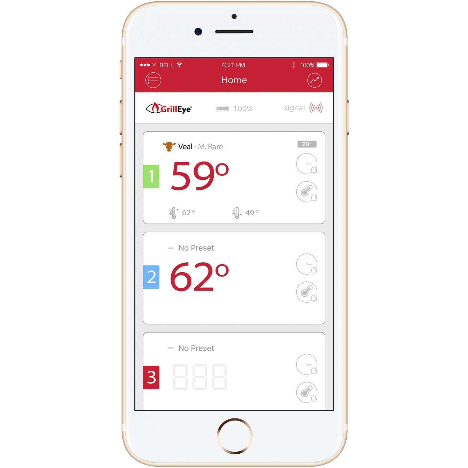 GrillEye App Shows Temperature Of Each Probe thumbnail