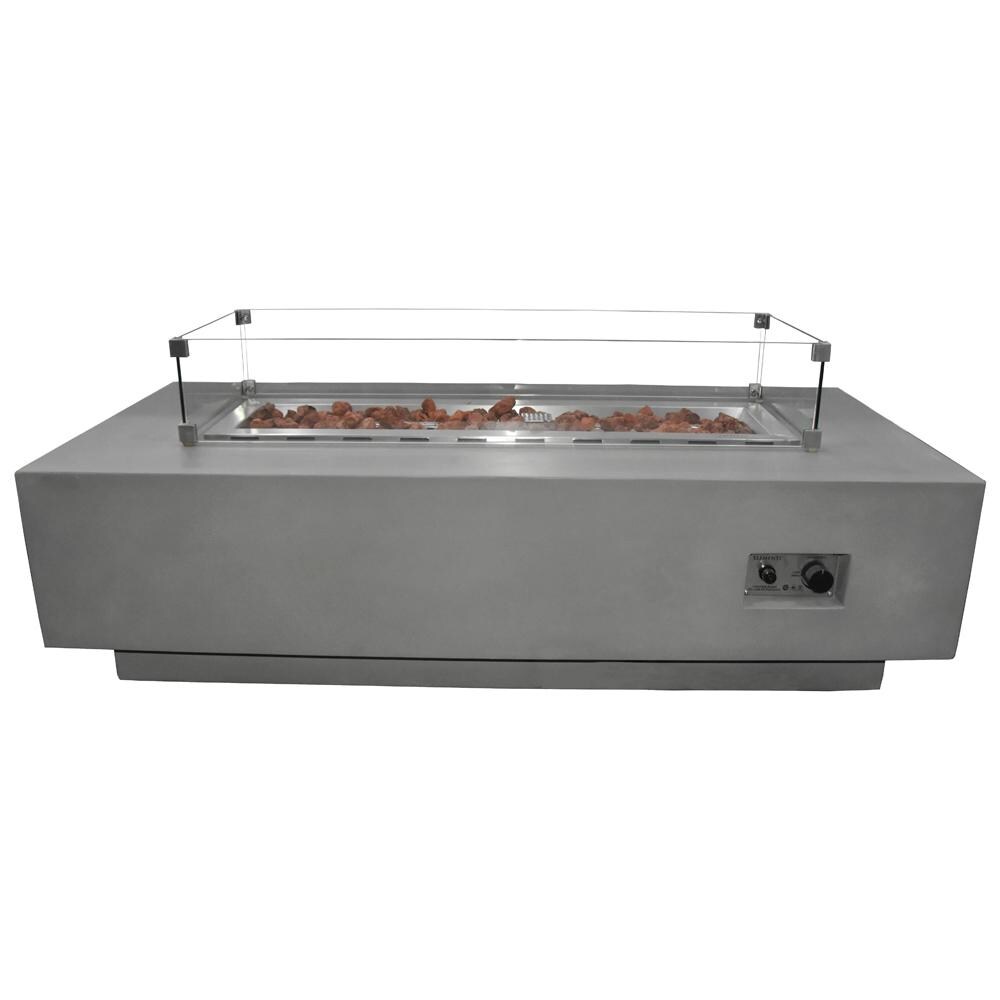 Elementi OFG121-WS Granville 24 Inch Glass Wind Screen - In Use - White Background thumbnail