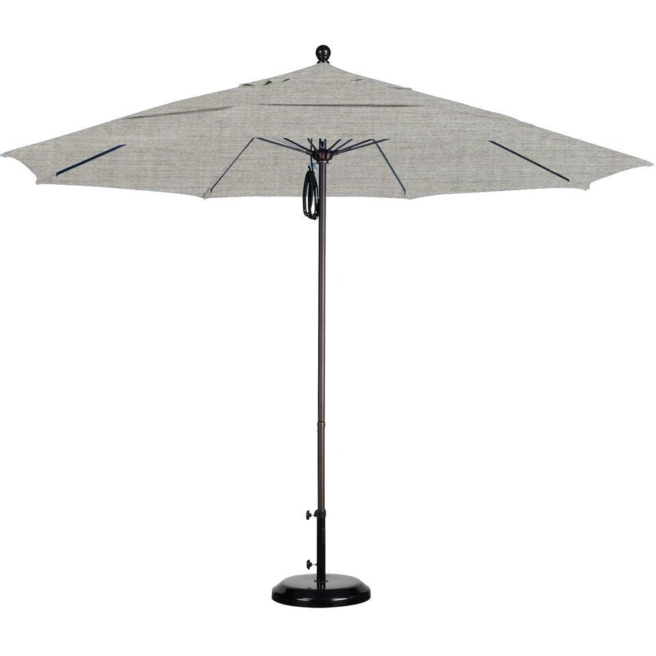 California Umbrella Octagonal 11 Ft Aluminum Patio Umbrella With Pulley Lift And Fiberglass Ribs Sunbrella Granite Bbqguys
