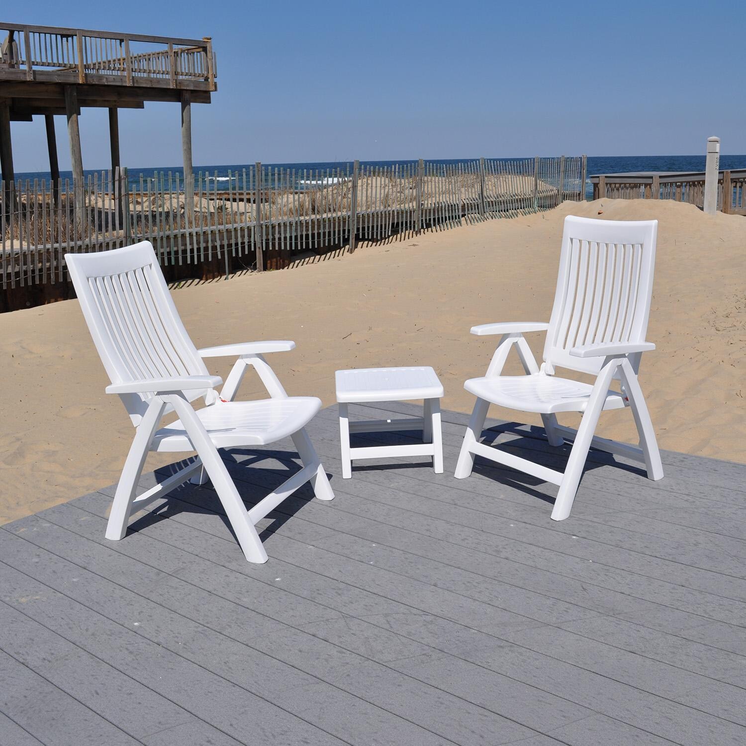 KETTLER Roma 18-Inch Square Resin End Table / Ottoman - On the Patio (Chairs Sold Separately) - Lifestyle thumbnail