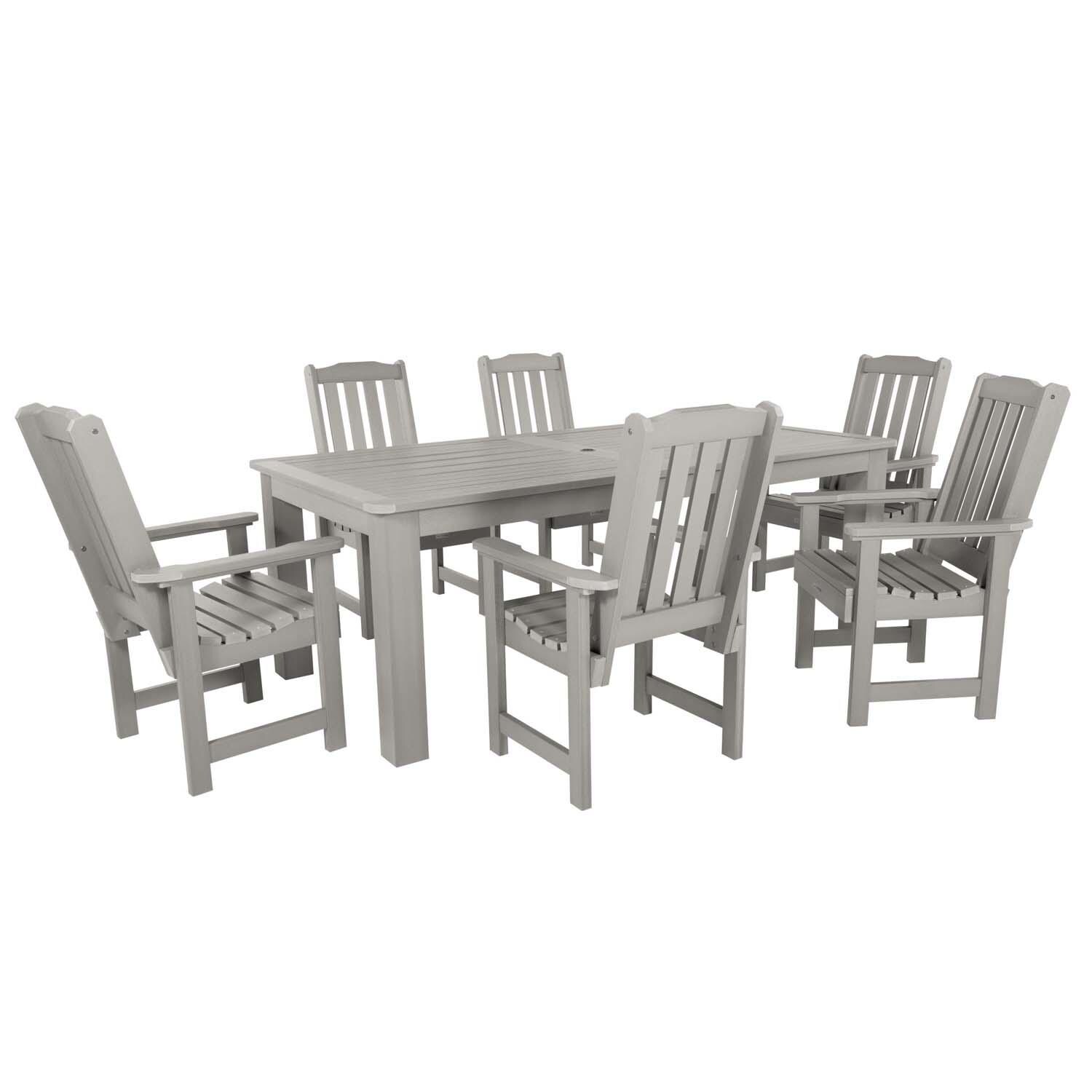 Hart Lane 7 Pc Recycled Plastic Dining Set In Harbor Gray by Lakeview - White Background thumbnail