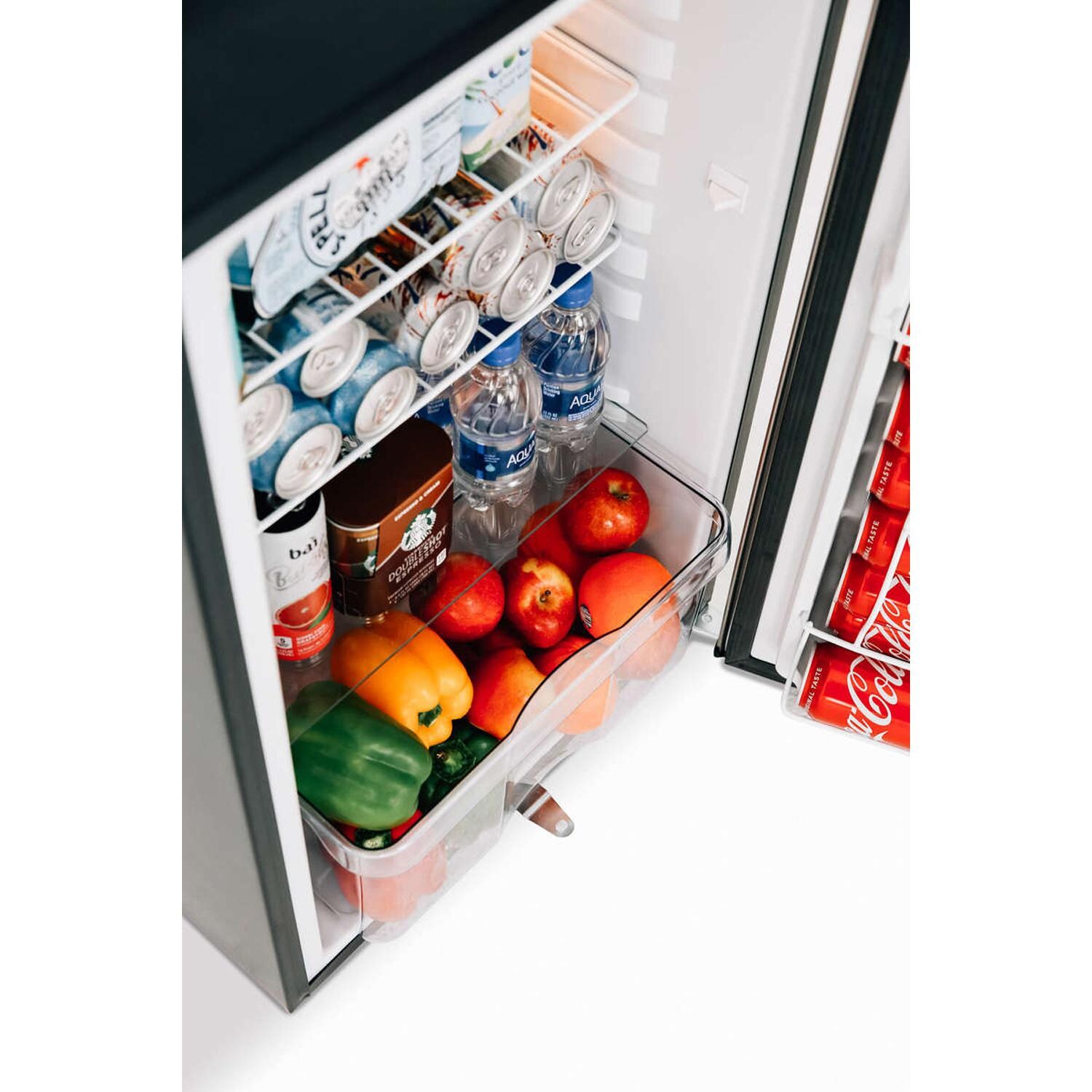 Summerset 20-Inch 4.5 Cu. Ft. Compact Refrigerator - SSRFR-21S - Bottom Drawer Open thumbnail