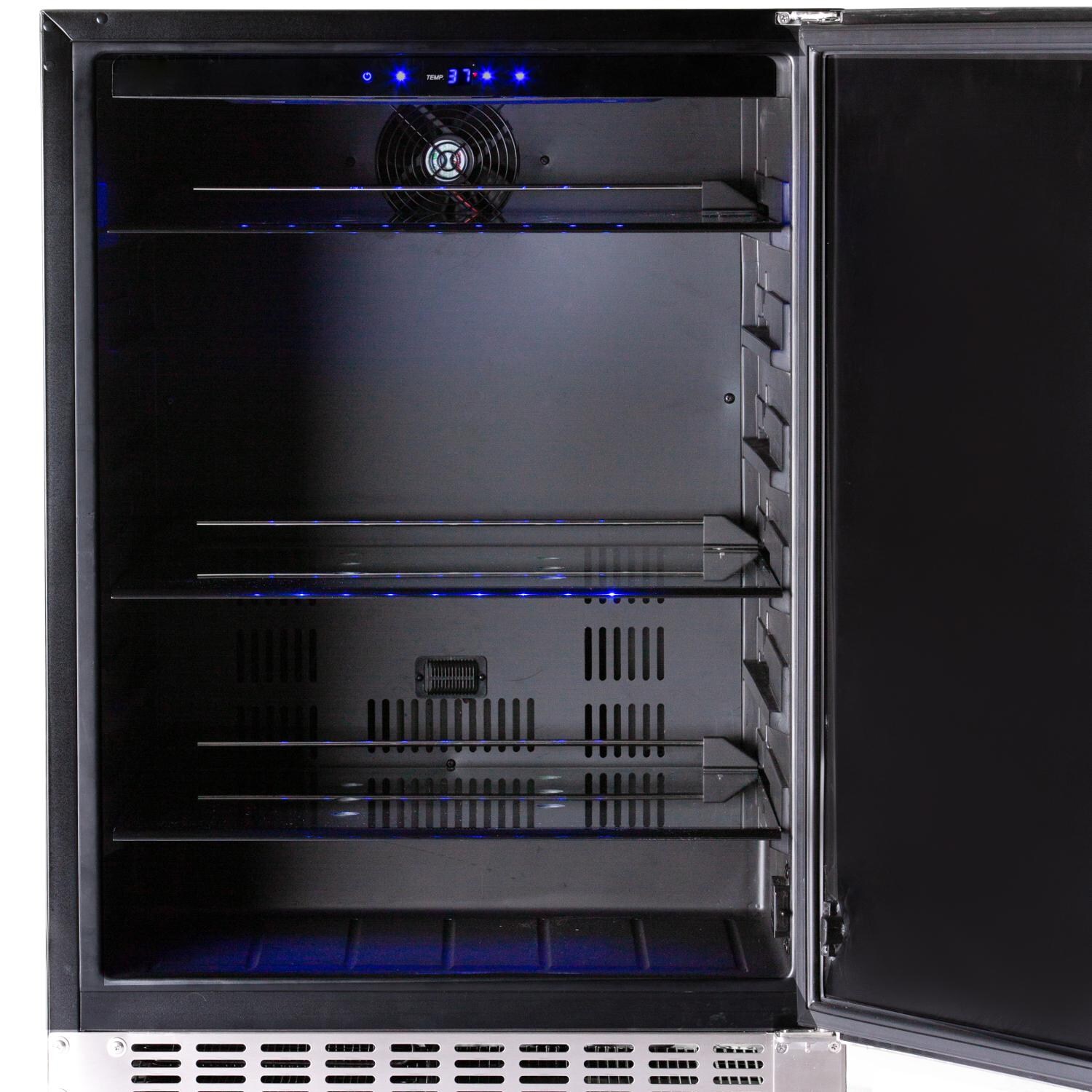 Azure - A224R-S - 2.0 24-Inch 5.6 Cu. Ft. Compact Refrigerator - Stainless Steel - Interior Closeup thumbnail