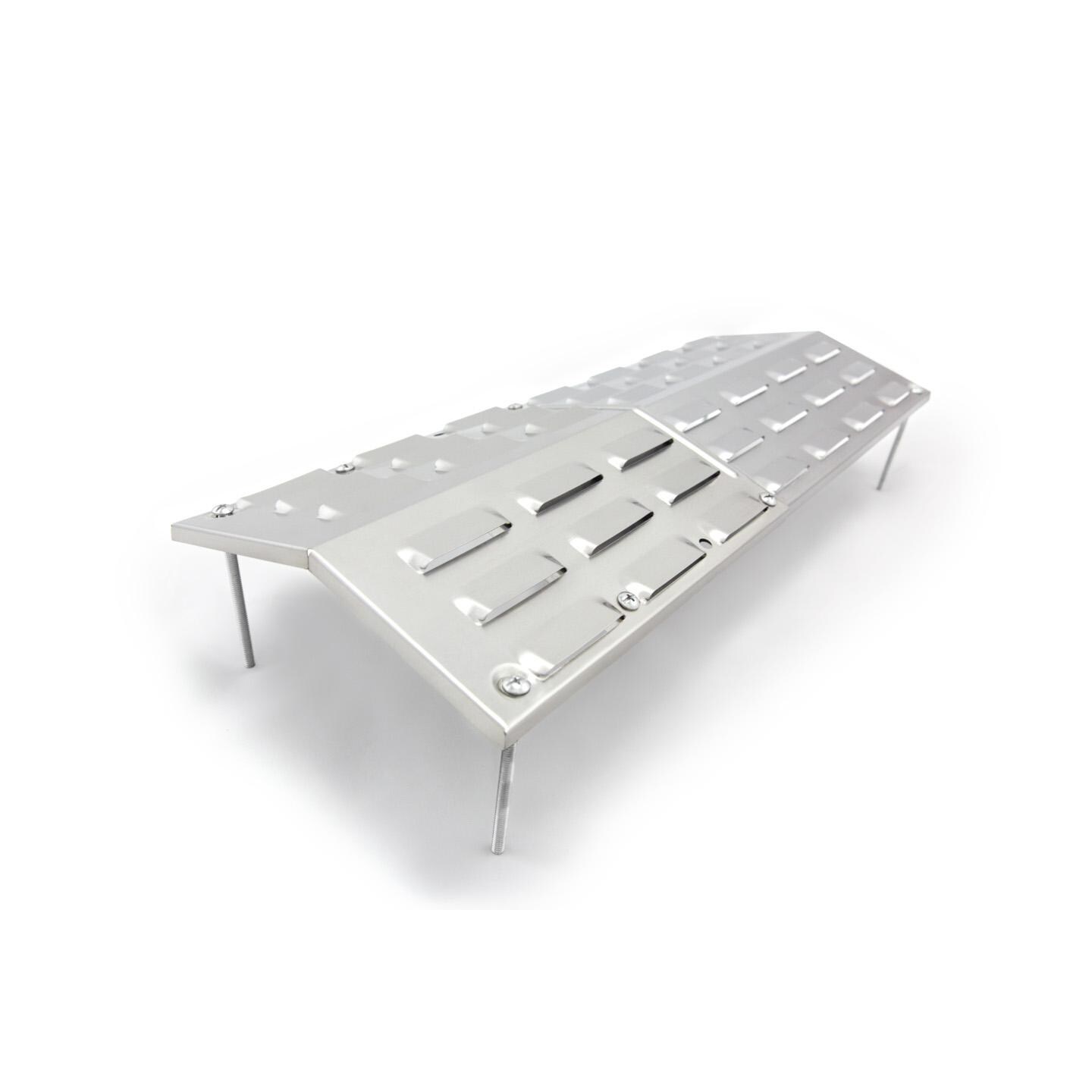 GrillPro Stainless Steel Universal Heat Plate - 92375 - Propped Up - White Background thumbnail