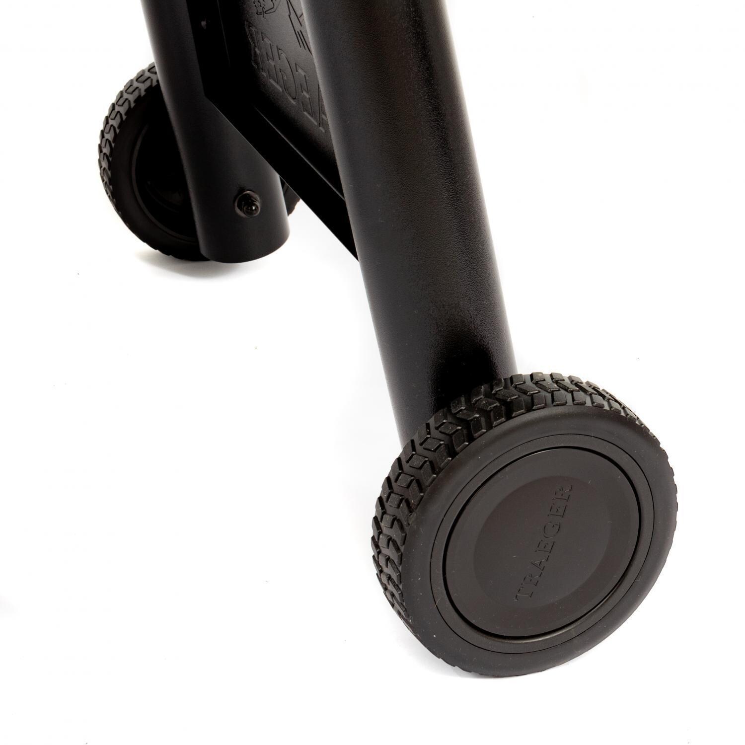 Traeger TFB57GLE Pro 780 Black Wood Pellet Grill - All-Terrain Wheels - Detail thumbnail