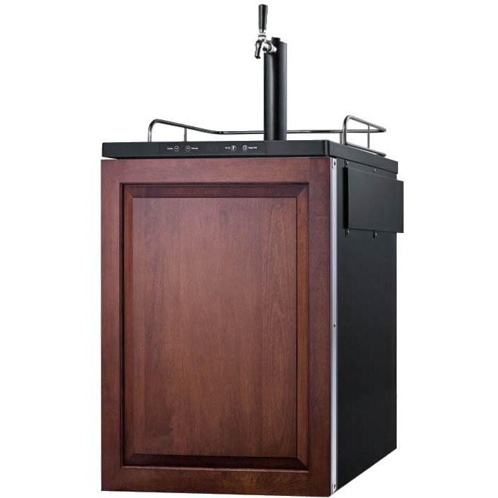 Summit 5.6 Cu. Ft. Built-In Single Tap Beer Dispenser / Kegerator - SBC635MBIIF - Angle View thumbnail