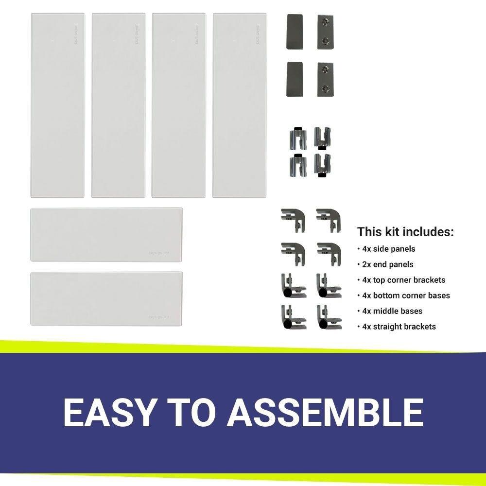 BBQGuys Signature FG-AFPP-36 Polished Glass Flame Guard For 36-Inch Rectangular Drop-In Fire Pit Pans - Components Listing thumbnail