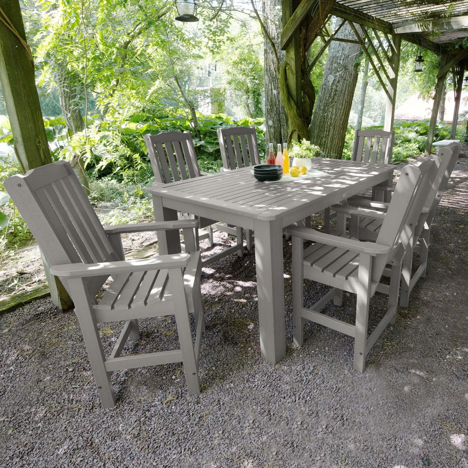 Hart Lane 7 Pc Rectangular Counter Height Dining Set in Harbor Gray By Lakeview Outdoor Designs - Lifestyle thumbnail