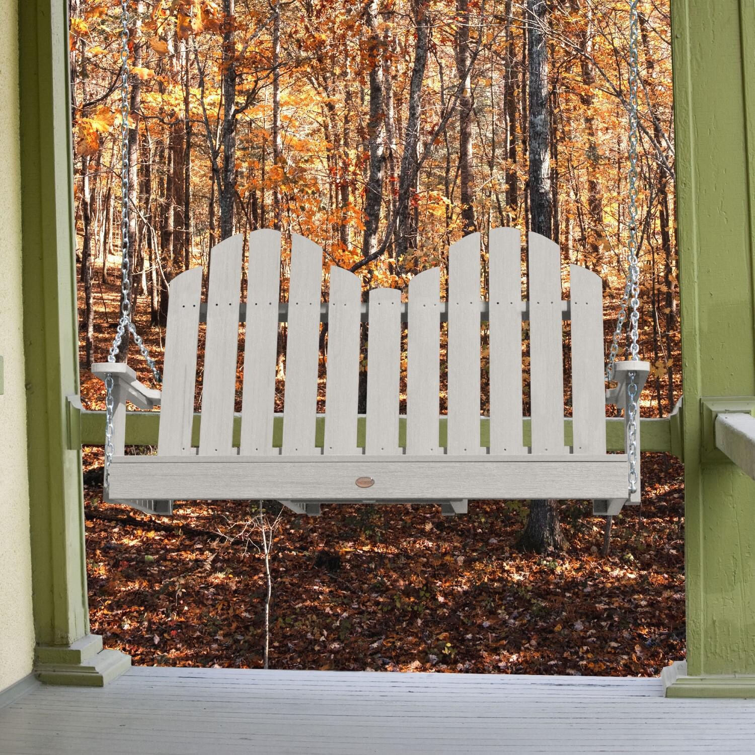 Lakeview Paradise Key 4-Foot Porch Swing - Harbor Gray - Front thumbnail