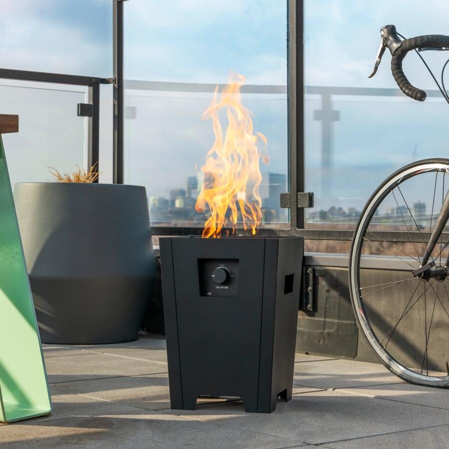 Live Outdoor FS1BLKLP Fire Storm Series 1 12-Inch Powder Coated Steel Propane Portable Fire Pit in Black - Indoor - Lifestyle thumbnail