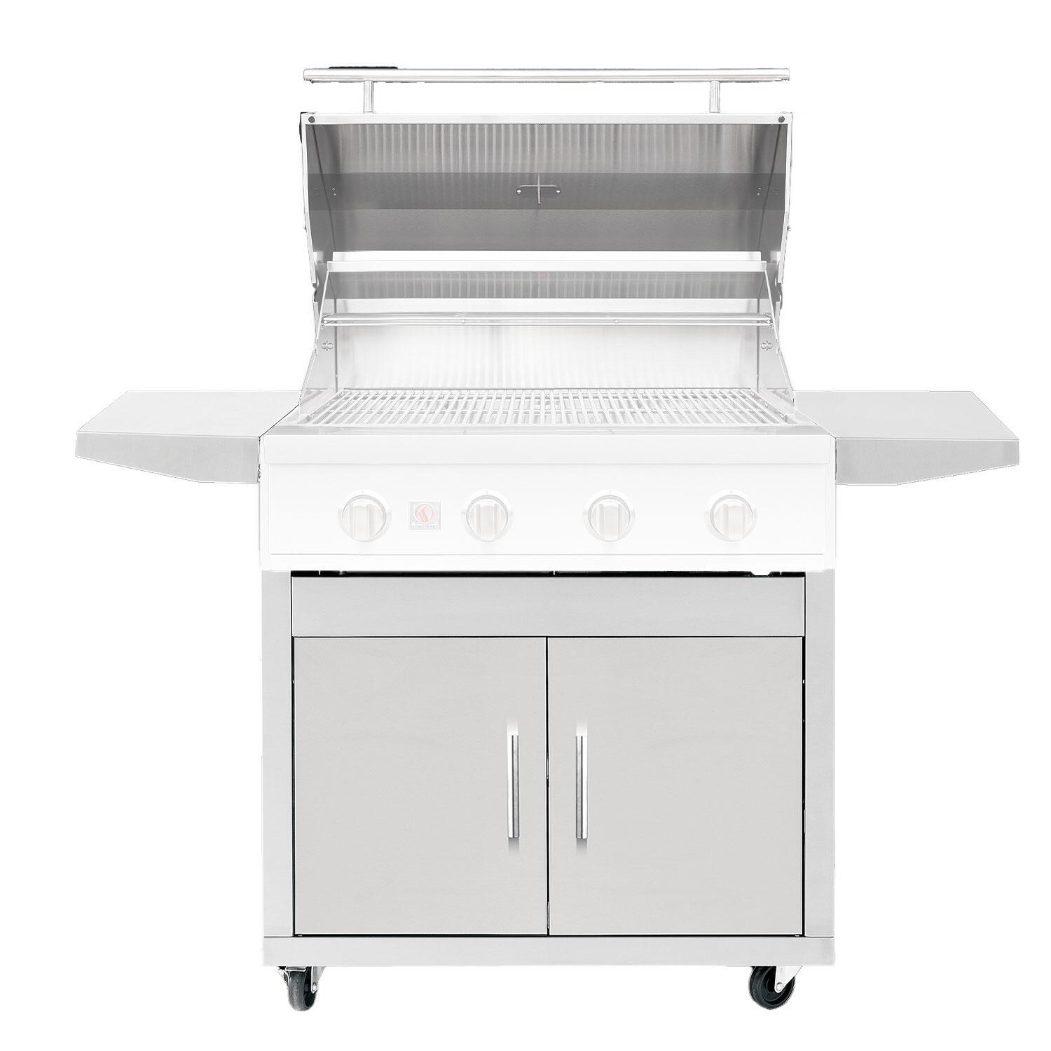 Summerset CART-SZR32 Sizzler 32-in Grill Cart - Grill Open - White Background thumbnail