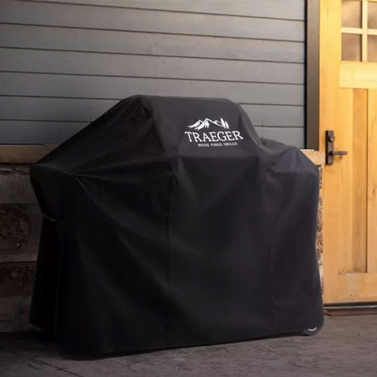 Traeger All-New Timberline Wi-Fi Controlled Wood Pellet Grill w/ WiFire 5 Pc Bundle - On Patio - Lifestyle thumbnail