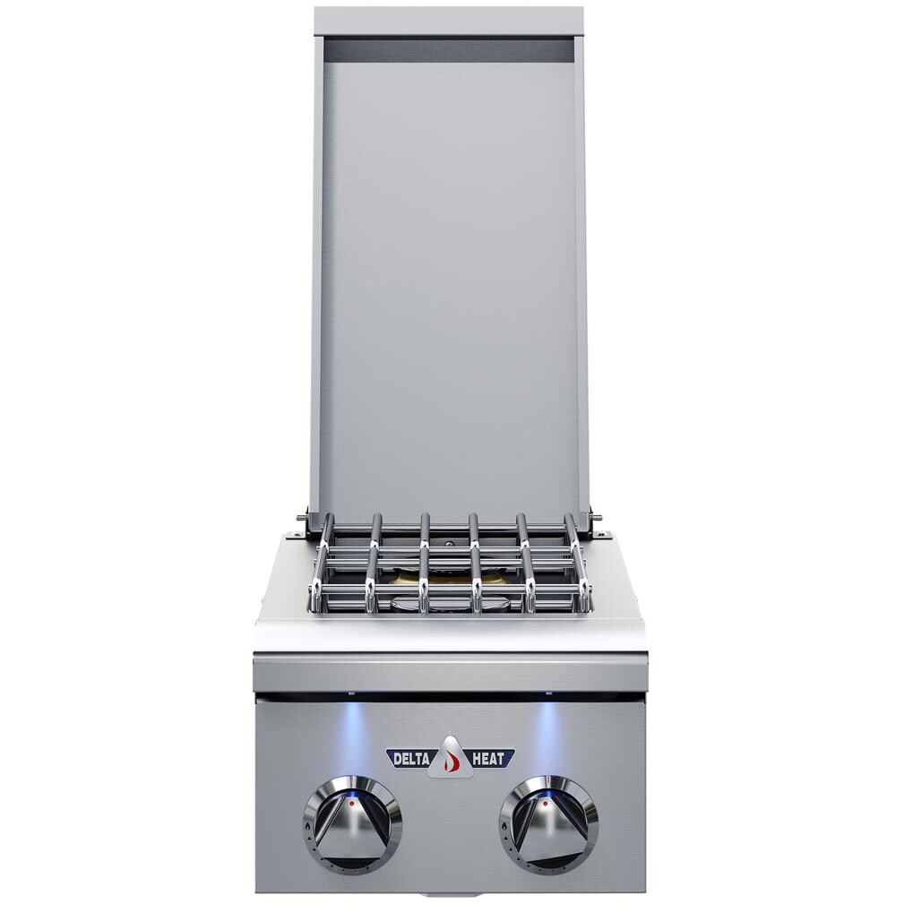 Delta Heat DHSB2-DL 12-in Built-In Propane Double Side Burner - White Background thumbnail
