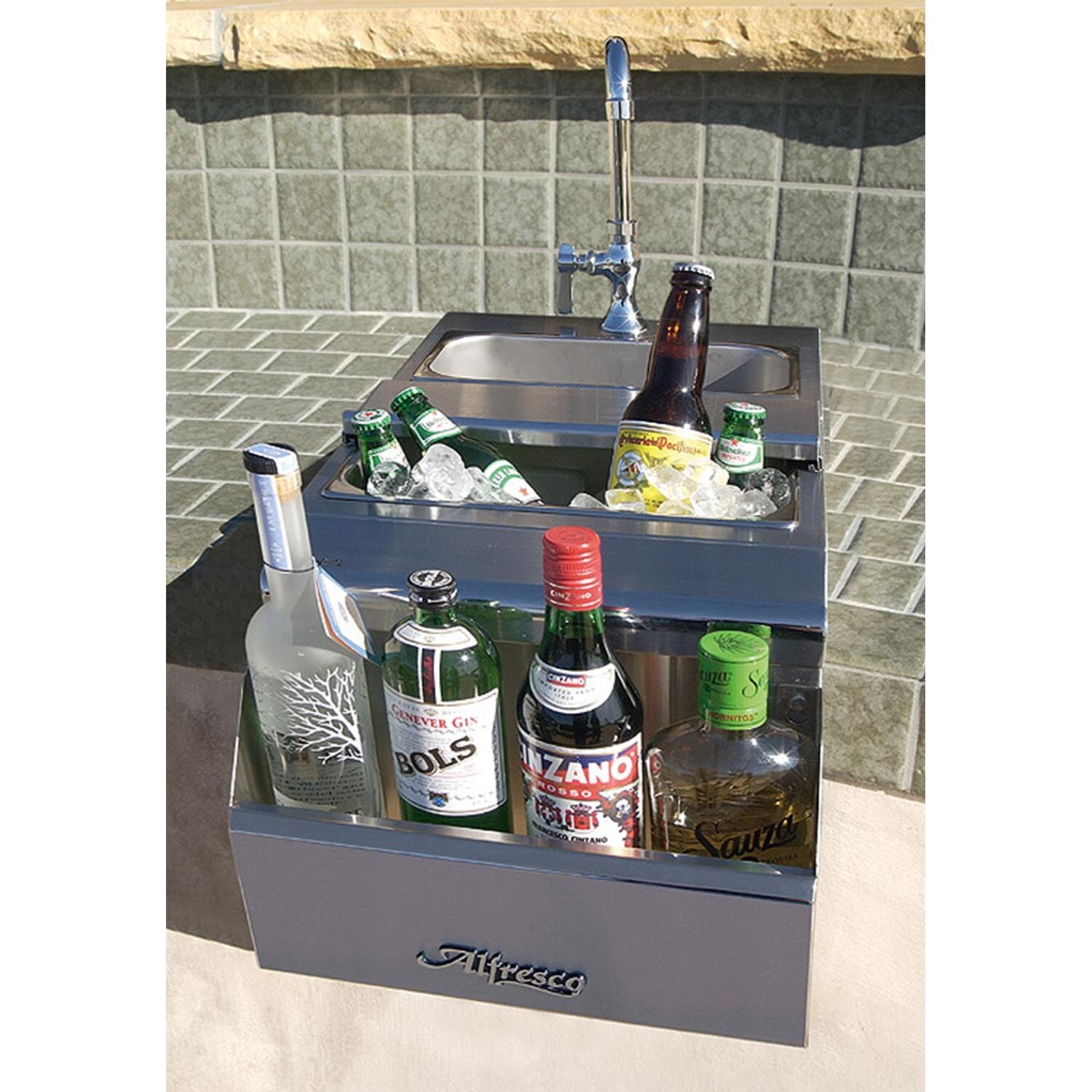 Alfresco 14Inch Builtin Bartender Center With Sink BBQGuys