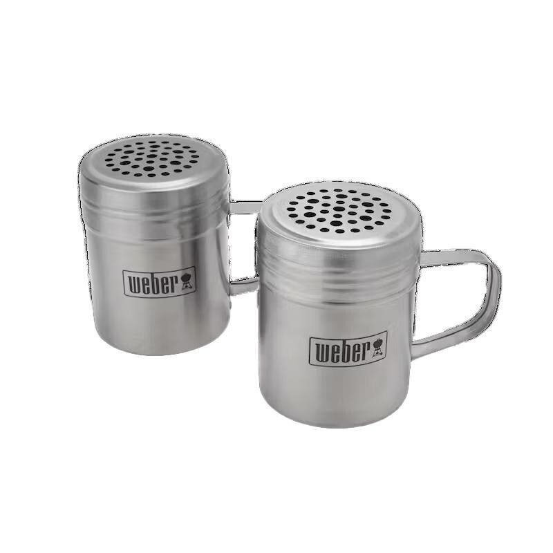 Weber Grills 3400061 Weber Smashed Burger Set - Seasoning Shakers - Set of 2 - No Lid - White Background thumbnail