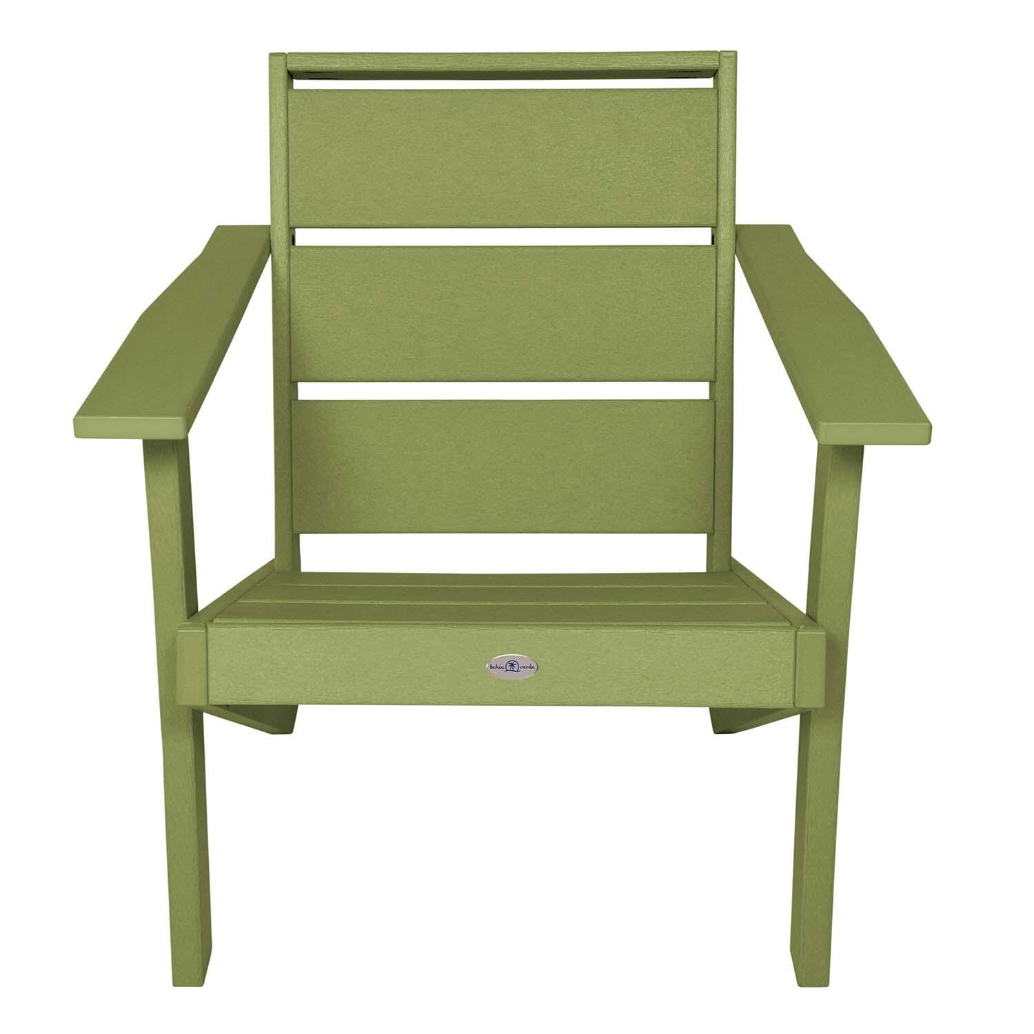 Hazel Cove Recycled Plastic Adirondack Chair in Palm Green by Lakeview Outdoor Designs - White Background thumbnail
