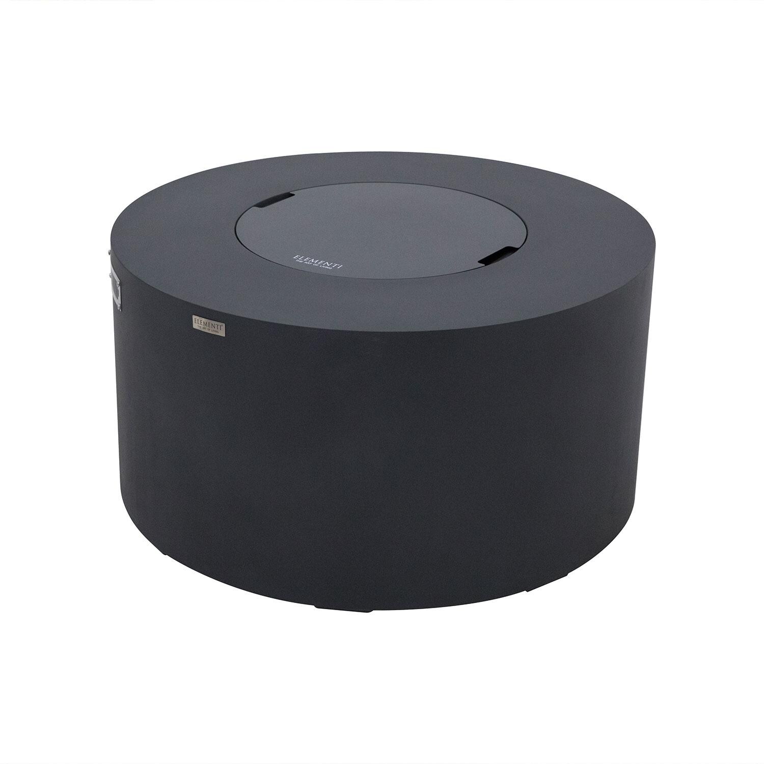 Elementi OFG311DG-LP Pacaya 43-in Liquid Propane Concrete Fire Table with Hidden Tank in Dark Grey - Lid On - White Background thumbnail