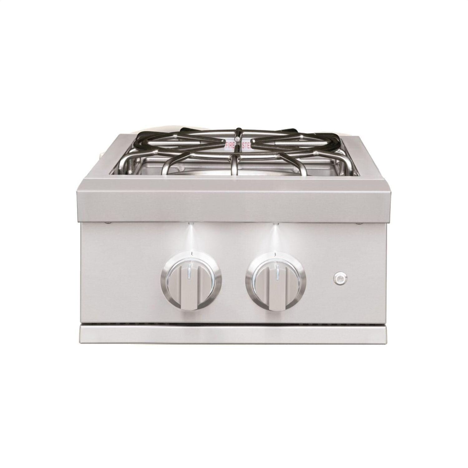Summerset PB2PROL Pro15-in Built-In Propane Gas Power Burner - Knob Lights On - White Background thumbnail