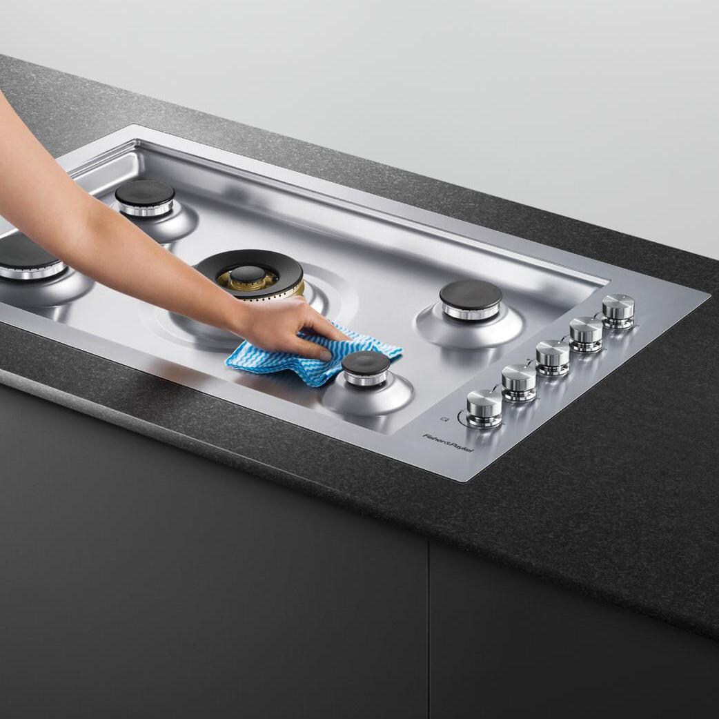 Fisher Paykel 36-Inch 5-Burner Natural Gas Drop-In Cooktop - CG365DWNGACX1 - Cleaning thumbnail