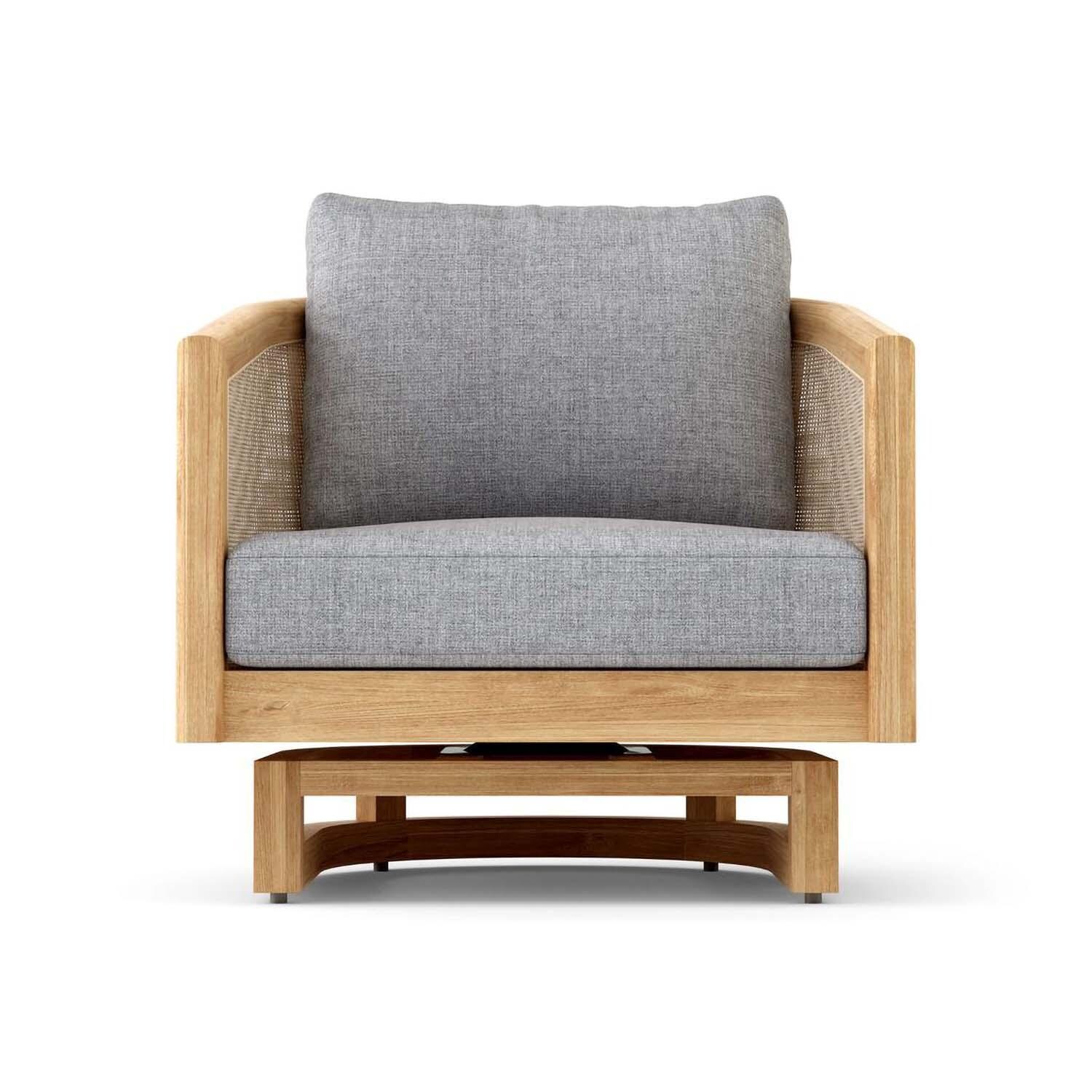 Diamond Cay 4 Pc Teak Seating Set in Cast Slate by Lakeview Outdoor Designs - Chair - White Background thumbnail