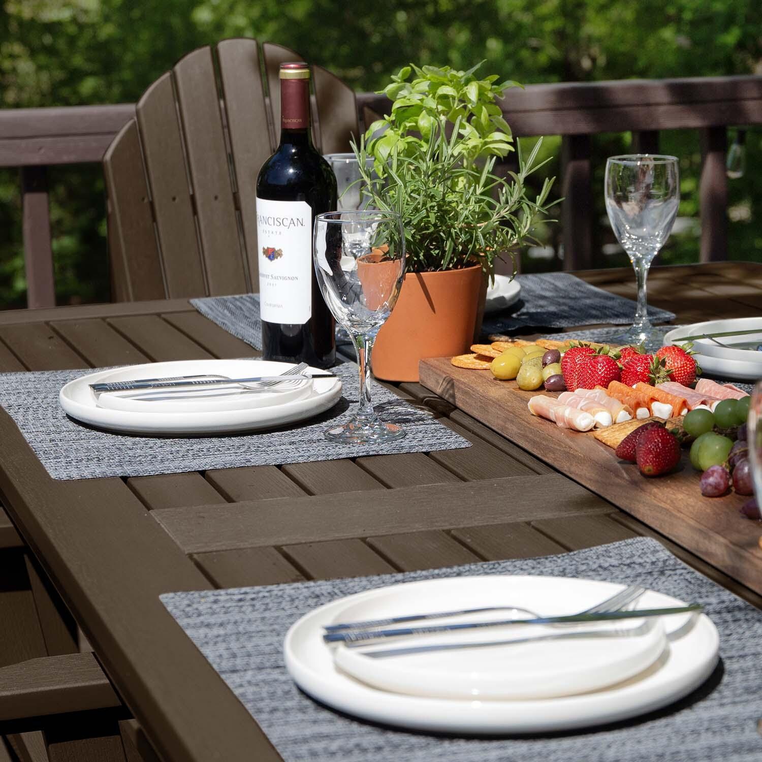 Dream Bay 7 Pc Rectangular Dining Set in Weathered Acorn By Lakeview Outdoor Designs - Detail thumbnail