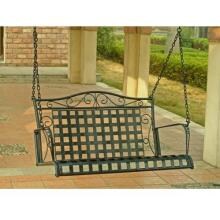 International Caravan Mandalay Wrought Iron Porch Swing - Antique Black