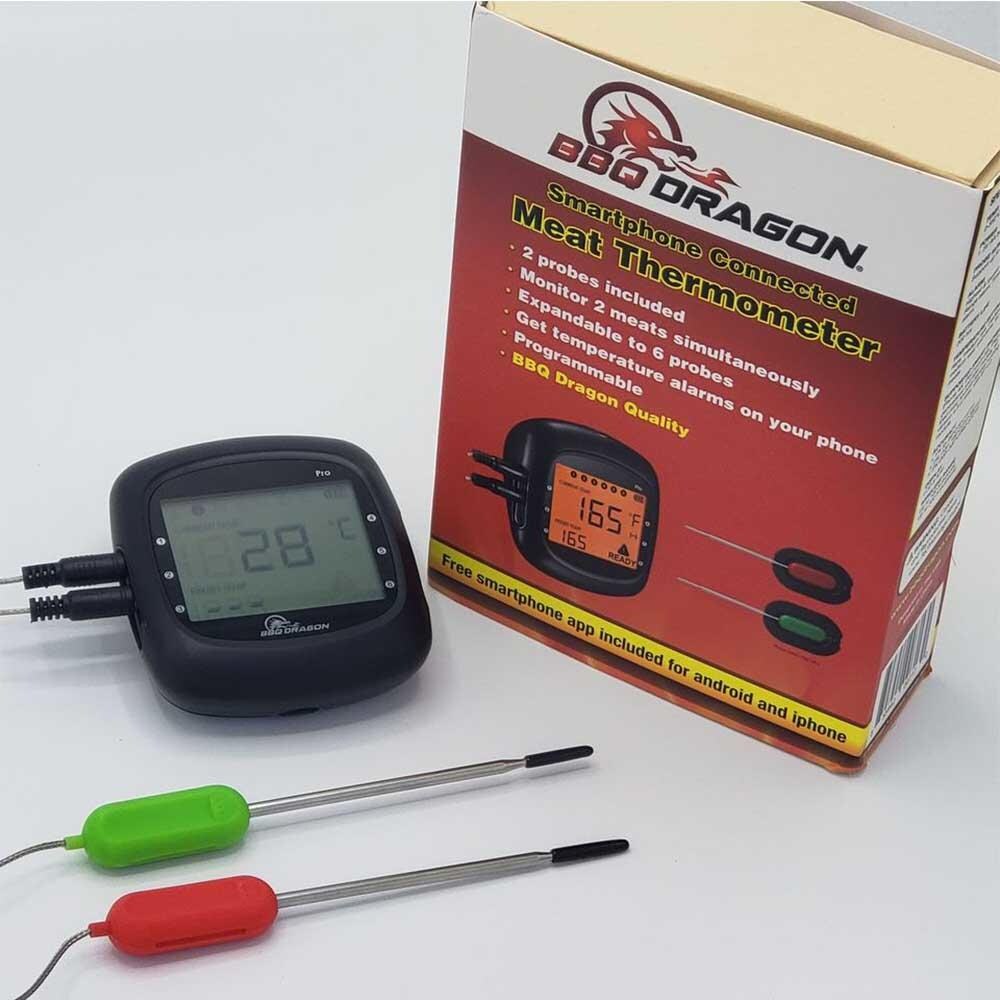 BBQ Dragon 6 Channel Bluetooth Meat Thermometer for Smartphones - BBQD360
